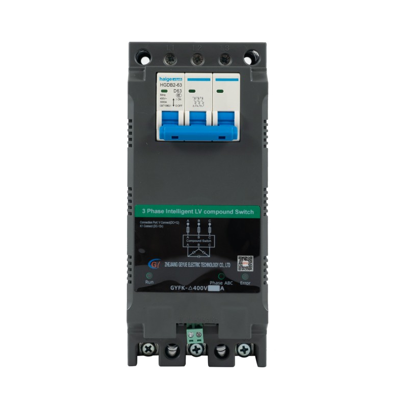 GYFK-Δ400V 3 상 보정 MCB DZ47 3 상 지능형 저전압 화합물 스위치