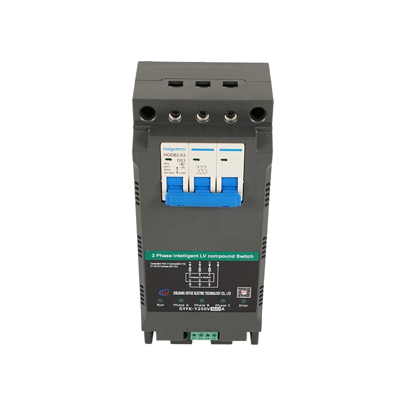 GYFK-Y250V 분할상 보상 MCB DZ47 3 상 지능형 저전압 컴파운드 스위치